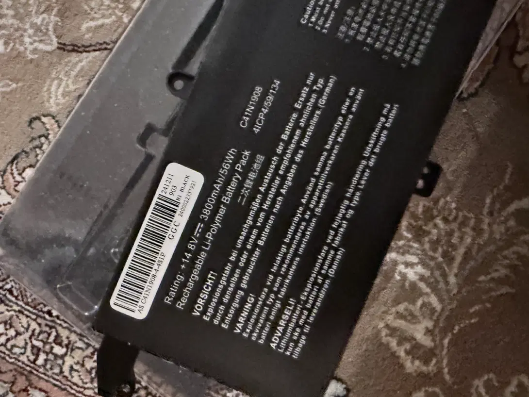 باتری اصل ایسوس rog zephyrus|قطعات و لوازم جانبی رایانه|تهران, ولنجک|دیوار