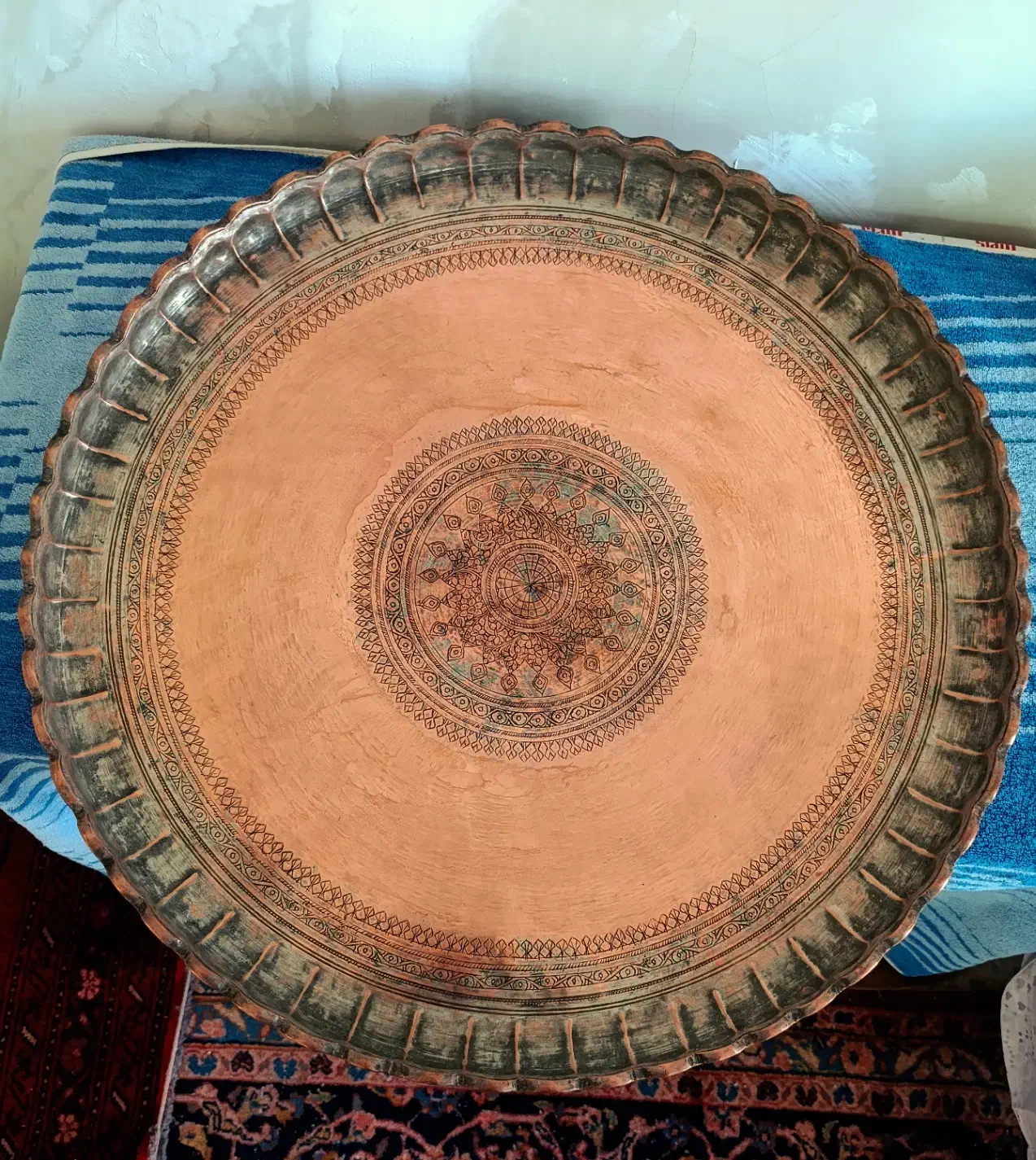 مجمع قاجاری مس قلم یزد|کلکسیون اشیاء عتیقه|اردکان, |دیوار