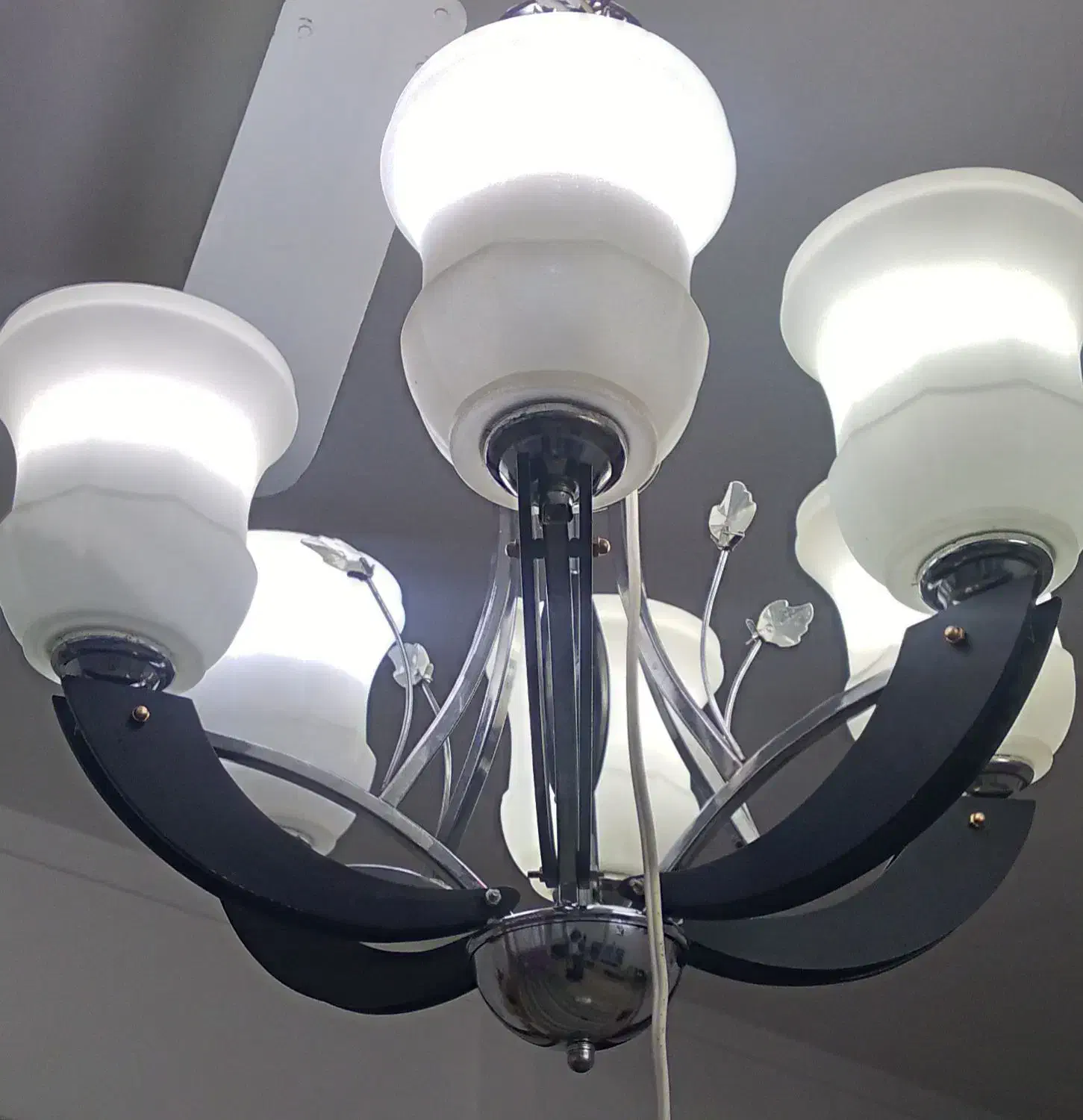 لوستر شش شاخه جفت داره|لوستر و چراغ آویز|ساری, |دیوار