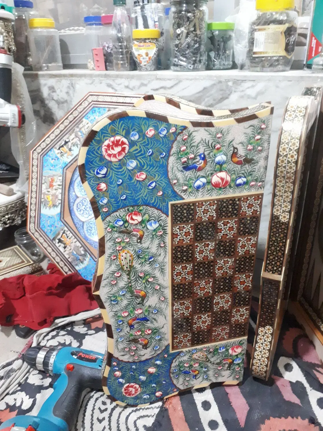 ساعت خاتم کاری کار دست صنایع دستی جادستمالی|صنایع دستی و سایر لوازم تزئینی|تهران, ونک|دیوار