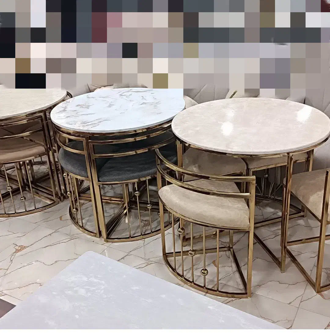 نهار خوری های چهار نفره کم جا فلزی|میز و صندلی غذاخوری|بانه, |دیوار