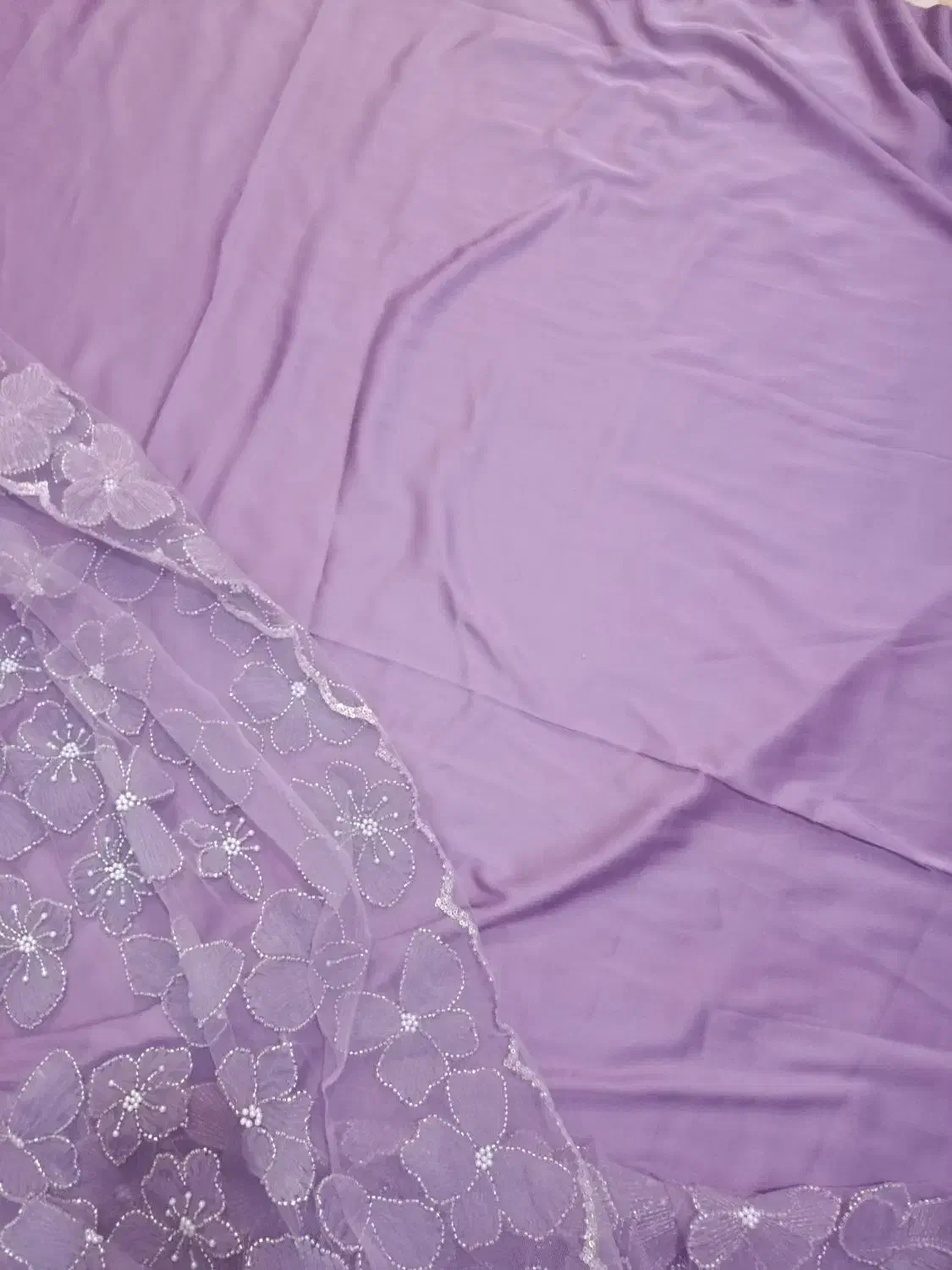 پارچه ۳مترو۷۰ گل برجسته یاسی با۳مترزیرآستر|لباس|سرپل ذهاب, |دیوار