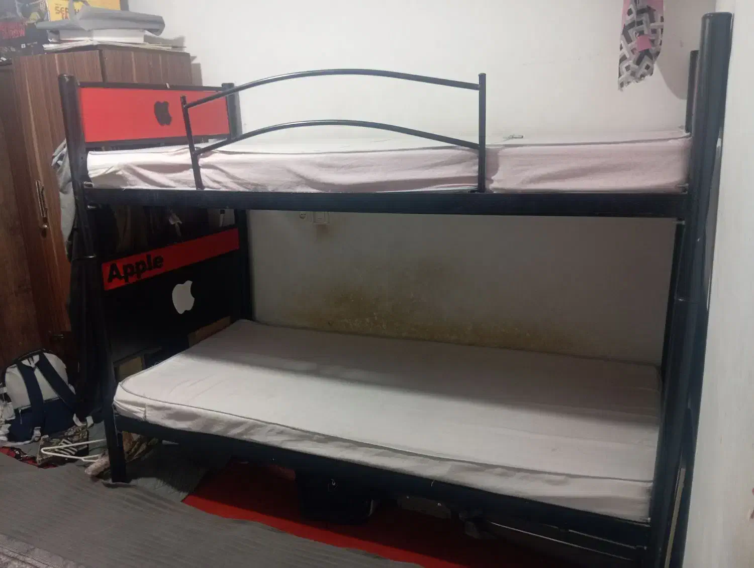 تخت خواب دو طبقه هم یه نفره میشه همراه تشک|تخت و سرویس خواب|اصفهان, فردوان|دیوار