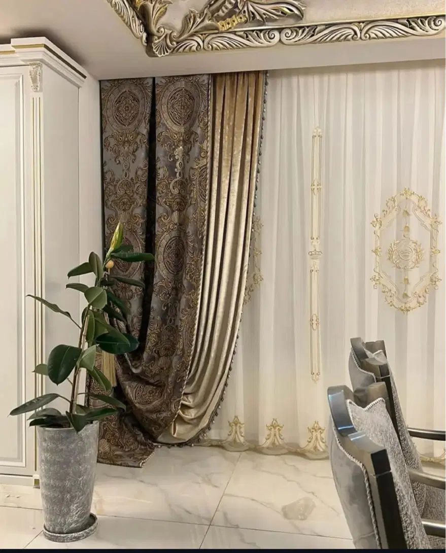 پرده منزل آشپزخانه اتاق سالن پذیرایی پانچ مینیمال|پرده، رانر، رومیزی|تهران, مولوی|دیوار