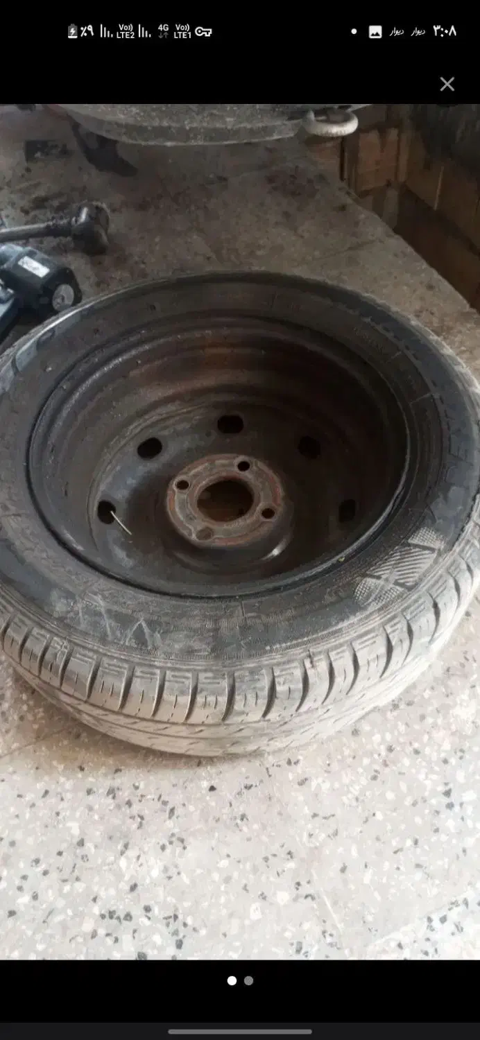 رینگ چهارده با لاستیک هستن معاوضه با رینگ پانزده|قطعات یدکی و لوازم جانبی|ایرانشهر, |دیوار