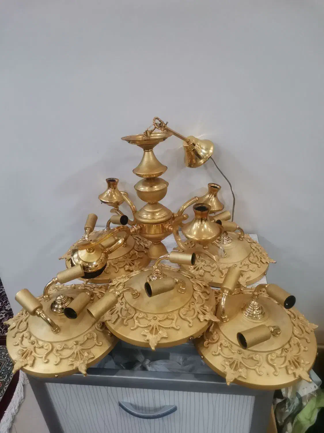 لوستربرنجی شرکت نورسازان|لوستر و چراغ آویز|مشهد, شهرک ابوذر|دیوار