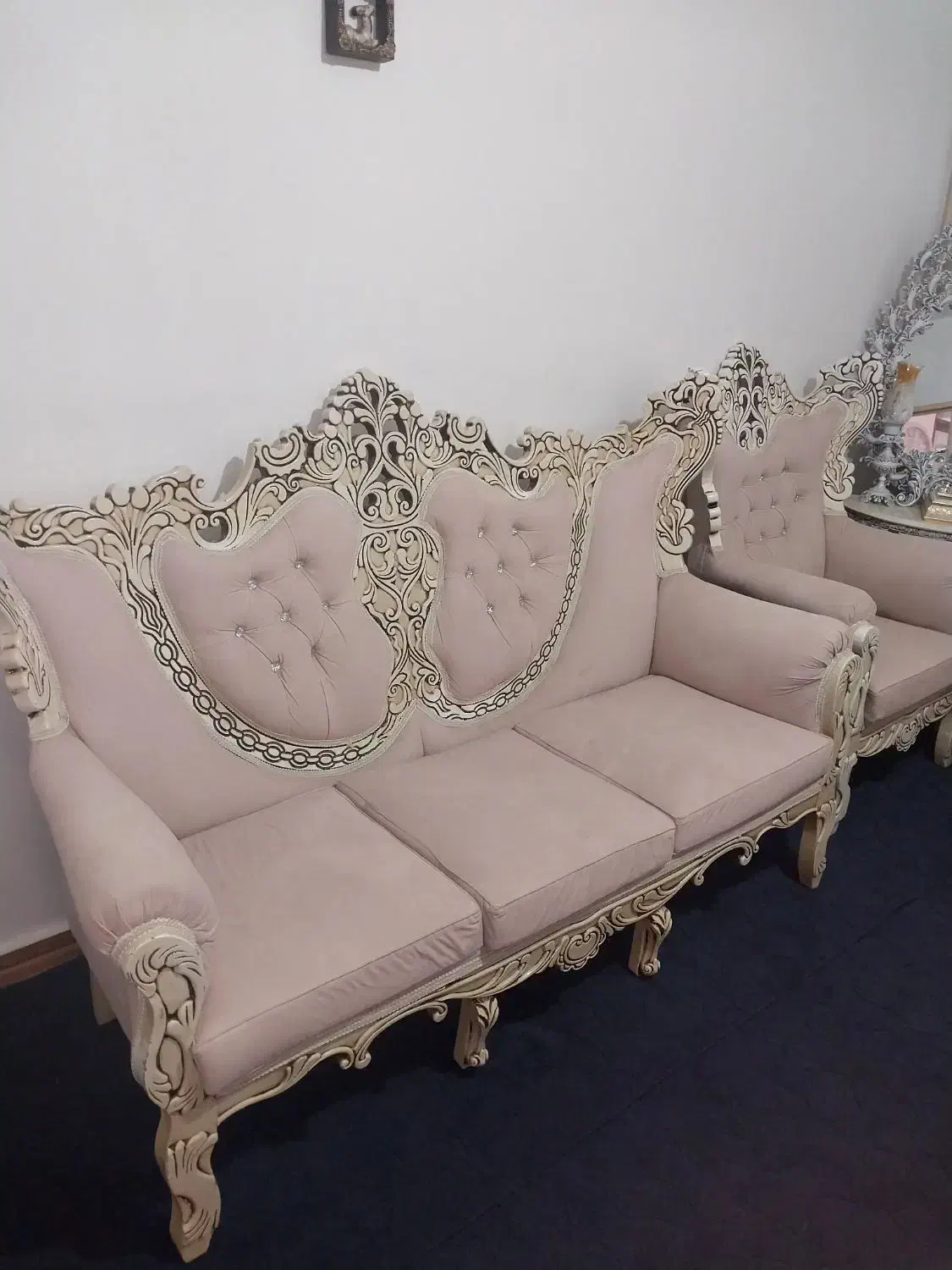 مبل سلطنتی ۷ نفره|مبلمان خانگی و میز عسلی|تاکستان, |دیوار