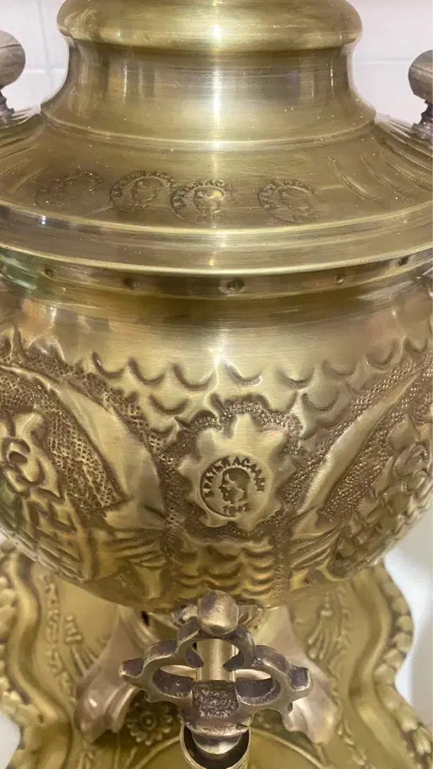 سماور زغالی شیروخورشید ۶ لیتری|کلکسیون اشیاء عتیقه|کرمانشاه, |دیوار