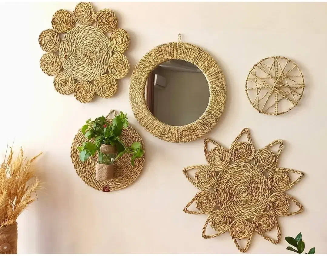 دیوار کوب حصیری  خاص و ترند|صنایع دستی و سایر لوازم تزئینی|خرم‌آباد, |دیوار