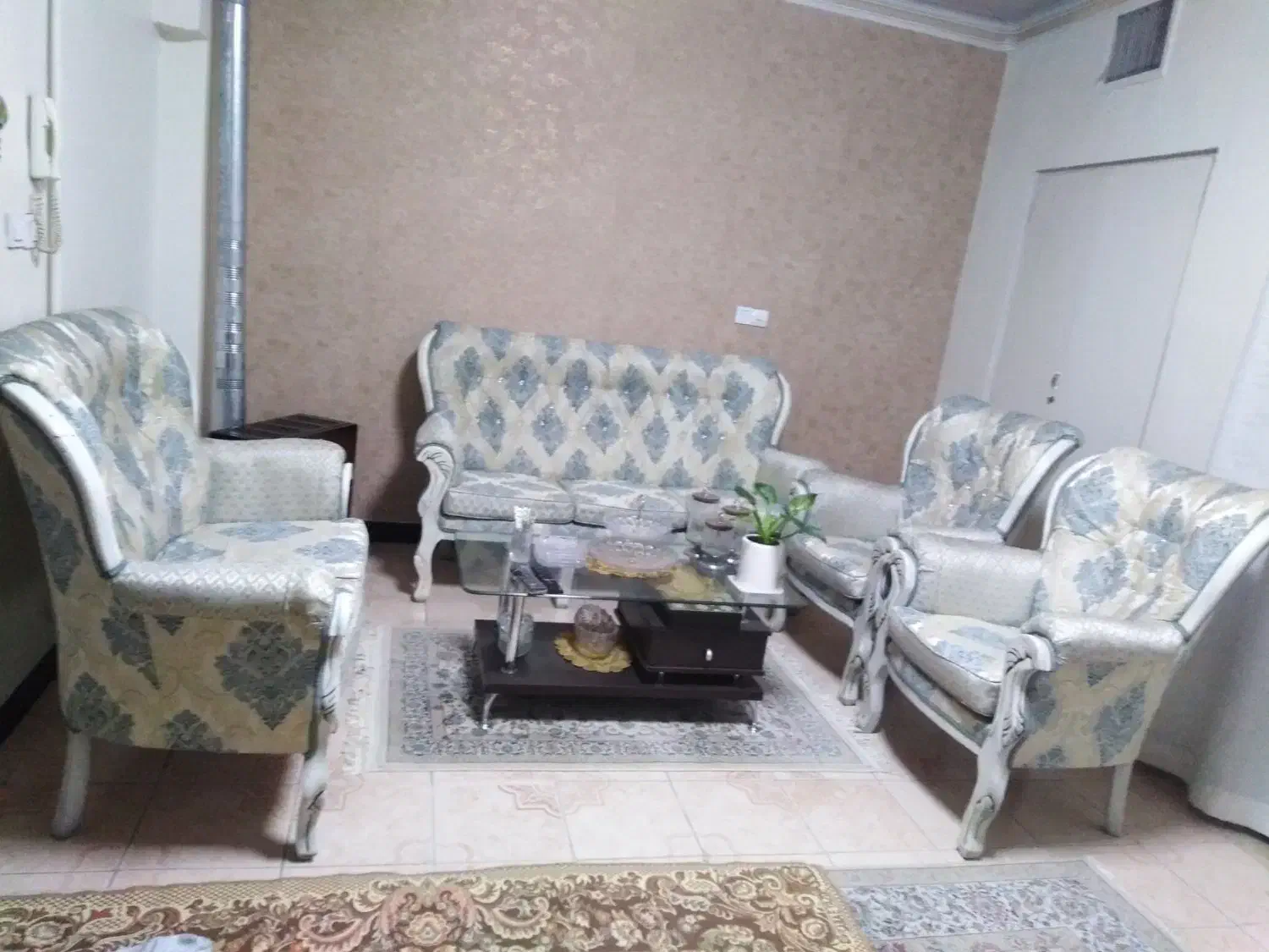 مبل استیل 7 نفره تمیز تازه شسته شده ف و ر ی|مبلمان خانگی و میز عسلی|نسیمشهر, |دیوار