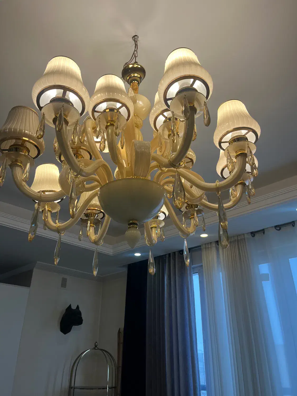 لوستر شامپاینی ۱۵ شاخه|لوستر و چراغ آویز|تهران, جوادیه تهرانپارس|دیوار