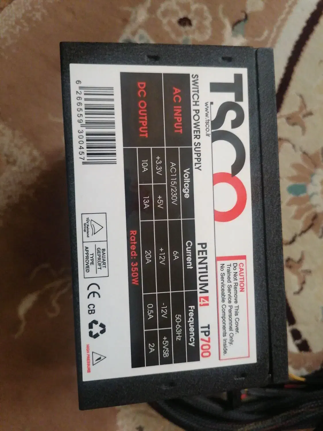 پاور 350w تسکو|قطعات و لوازم جانبی رایانه|تهران, شهرک ولیعصر جنوبی|دیوار