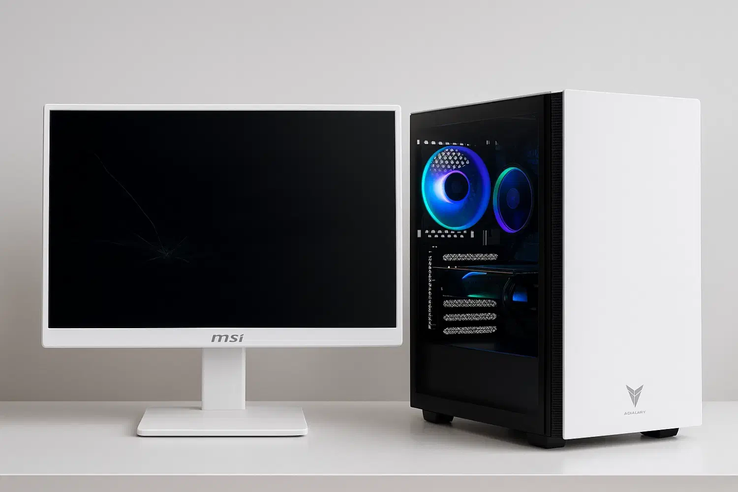 فوری ،کامپیوتر گیمینگ قوی و مانیتور MSI (ترک‌دار)|رایانه رومیزی|تهران, هروی|دیوار