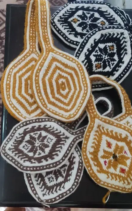 دستگیره سنتی آشپزخانه دست بافت|سفره، حوله، دستمال آشپزخانه|زنجان, |دیوار