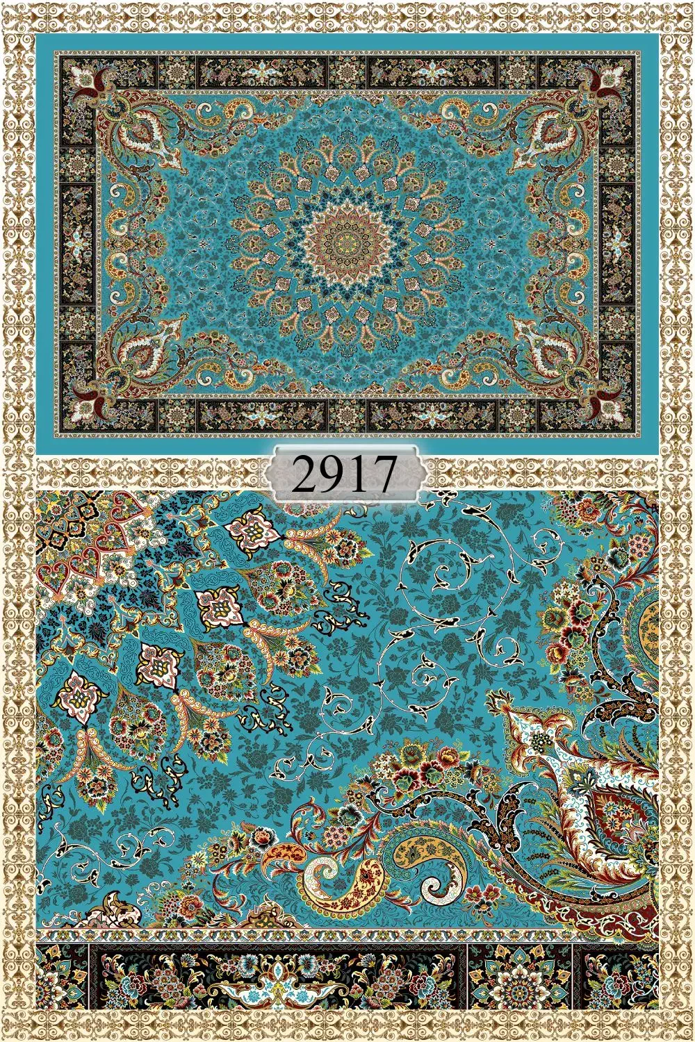 روفرشی کشدار فیروزهای زیبا کد 2917|روفرشی|اصفهان, باب الدشت|دیوار