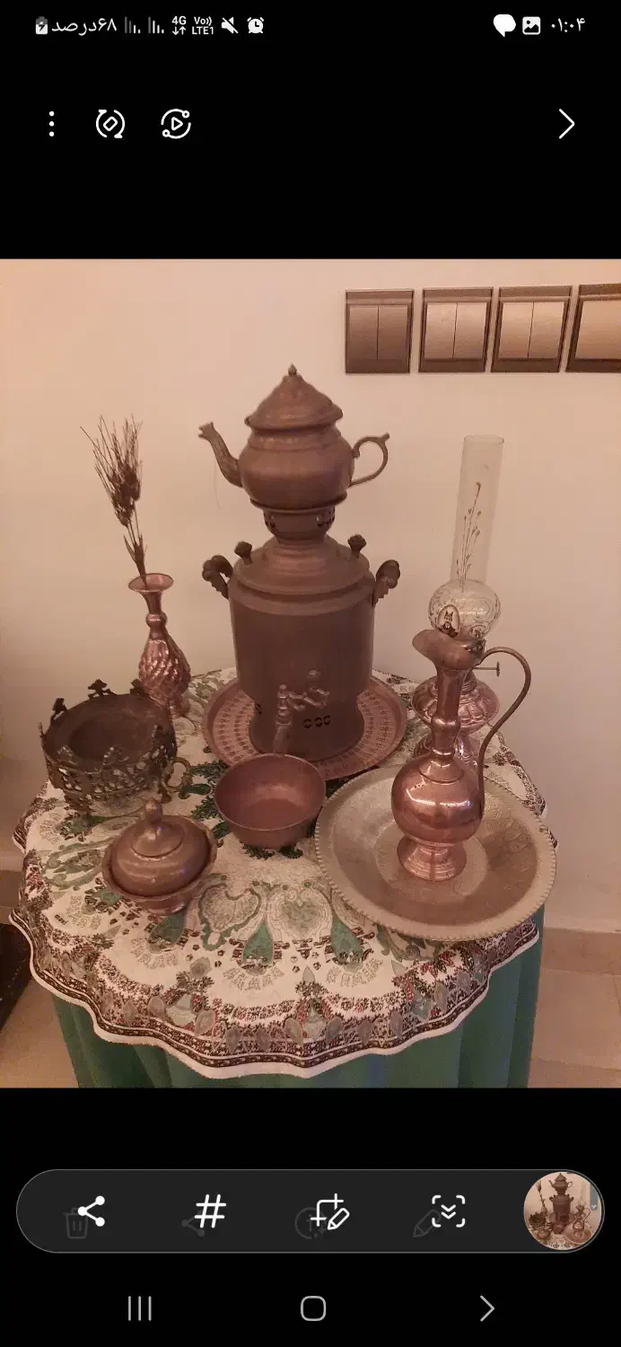 ظروف مسی و لاجوردی|ظروف سرو و پذیرایی|بابل, |دیوار