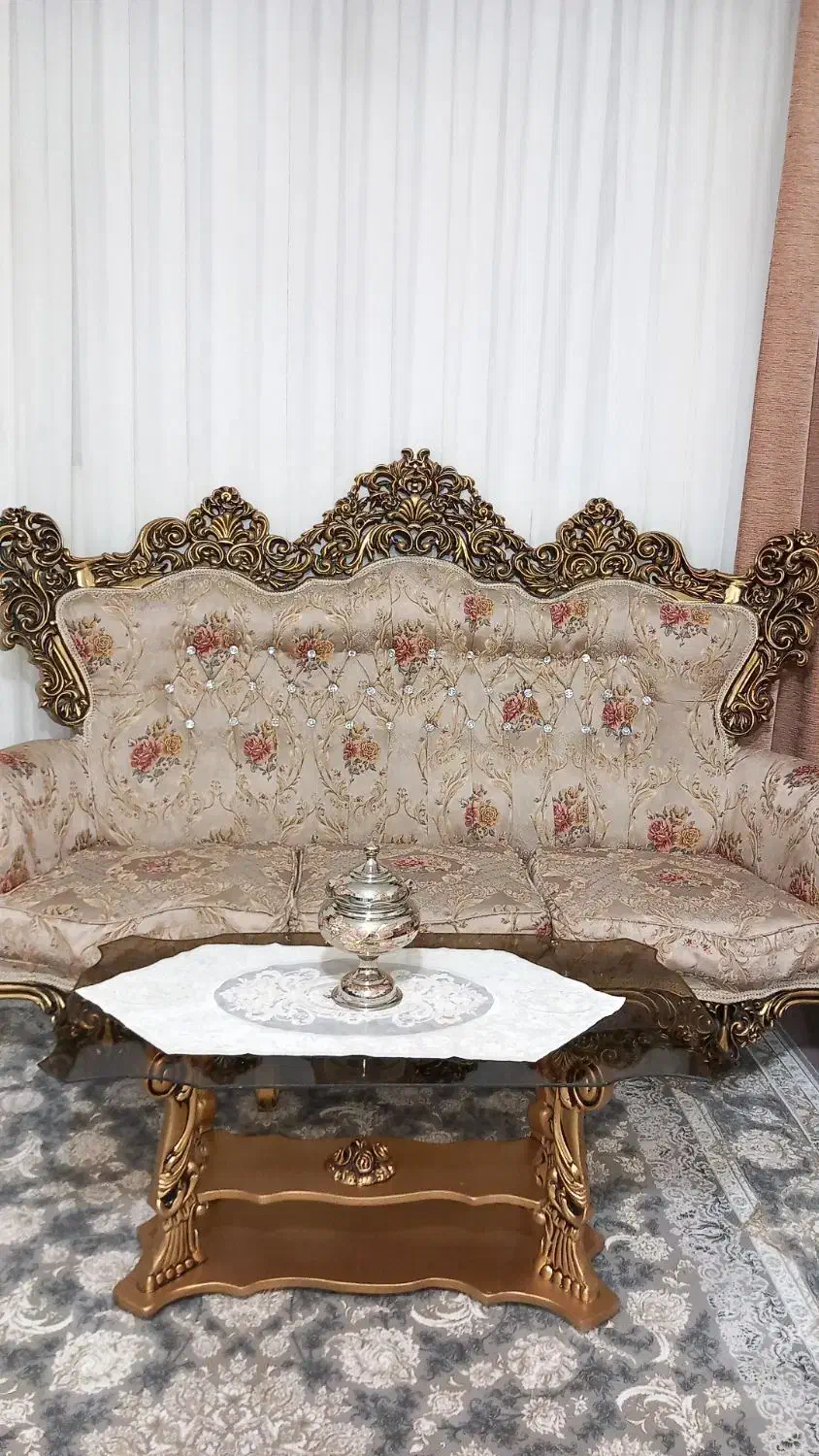 مبلمان استیل سلطنتی ۹نفره|مبلمان خانگی و میز عسلی|رباط‌کریم, الارد|دیوار