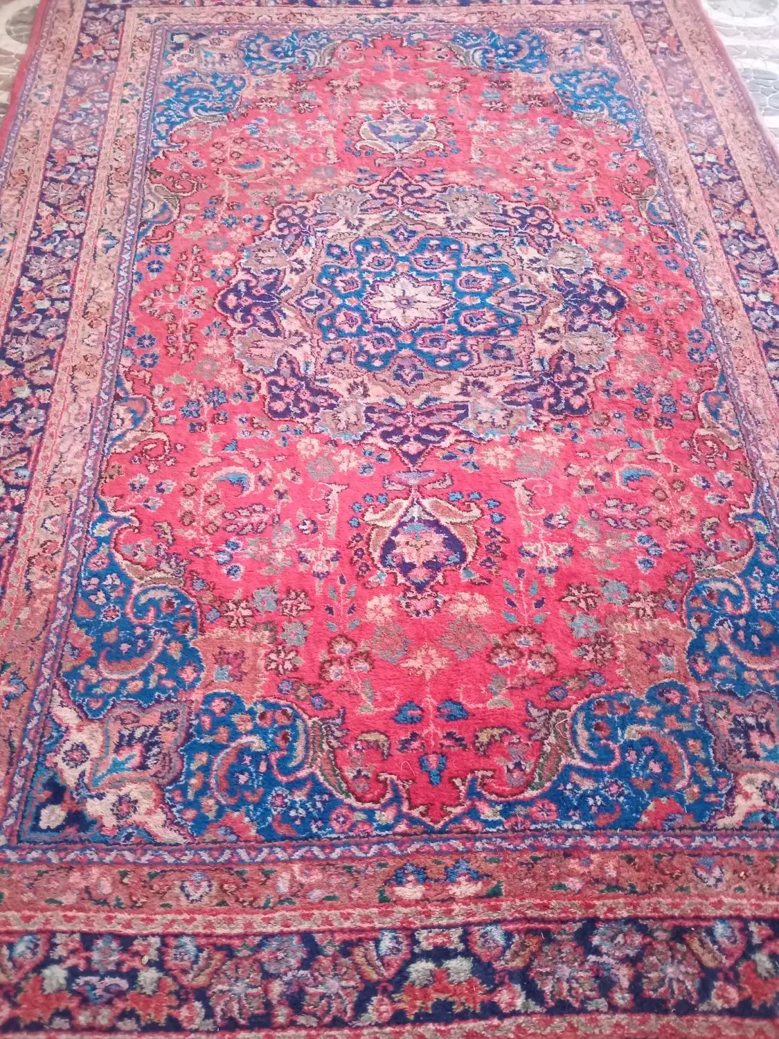 قالی دست بافت|فرش|هلالی, |دیوار