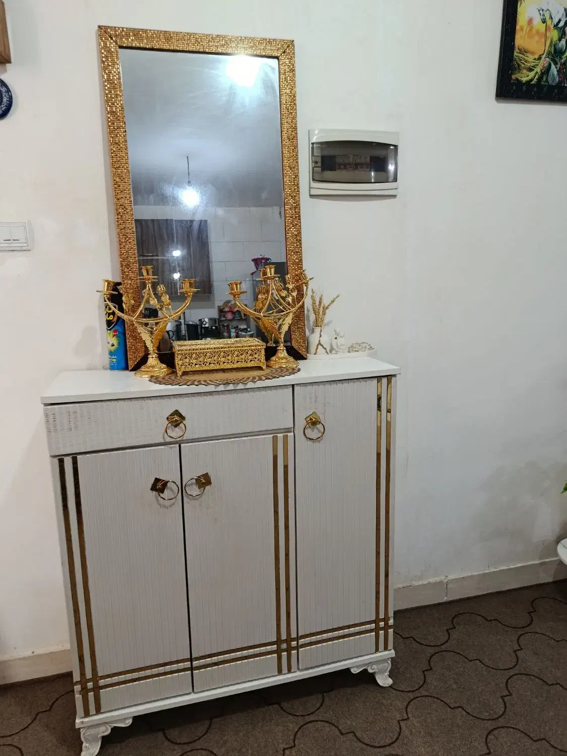 جاکفشی چوبی در حد نو|جاکفشی، کمد، دراور|میناب, |دیوار