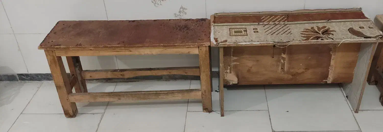 فروش پنج عدد صندلی،نیمکت کارگاهی چوبی|صندلی و نیمکت|قدس, شهر‌قدس|دیوار