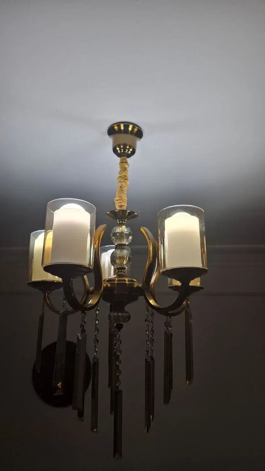 ست کامل لوستر ۵ تیکه|لوستر و چراغ آویز|کیش, |دیوار