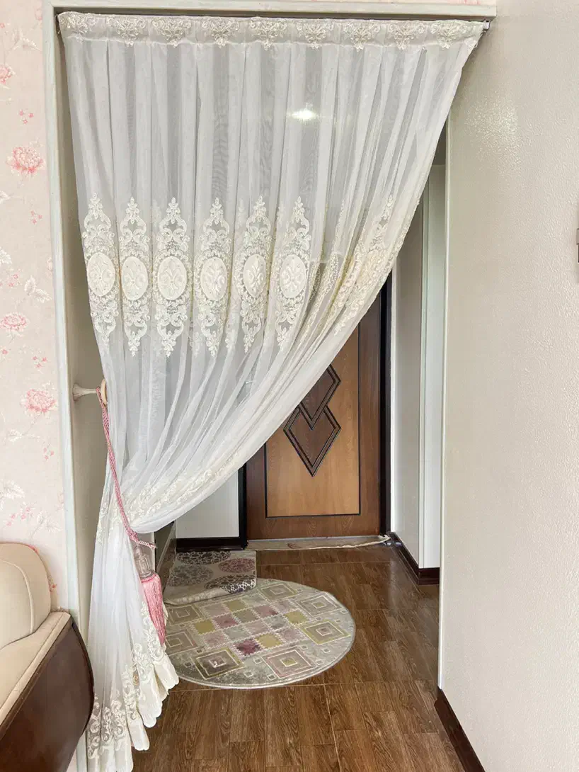 فروش فوری- پرده حریر|پرده، رانر، رومیزی|شاهین‌شهر, شهرک ردانی پور|دیوار