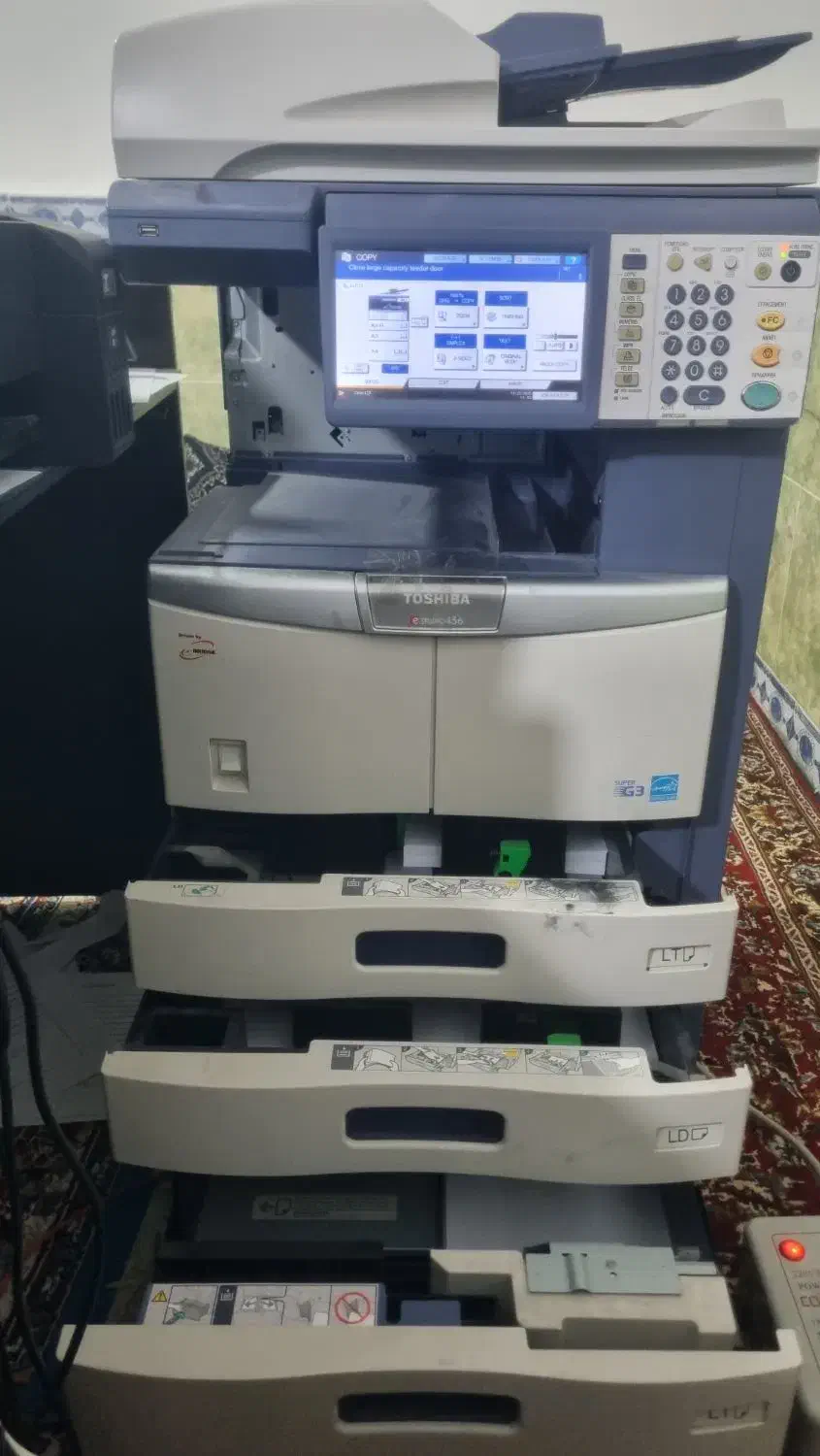 چاپگر صنعتی توشیبا ۴۵۶ پر سرعت|پرینتر، اسکنر، کپی، فکس|امیدیه, |دیوار