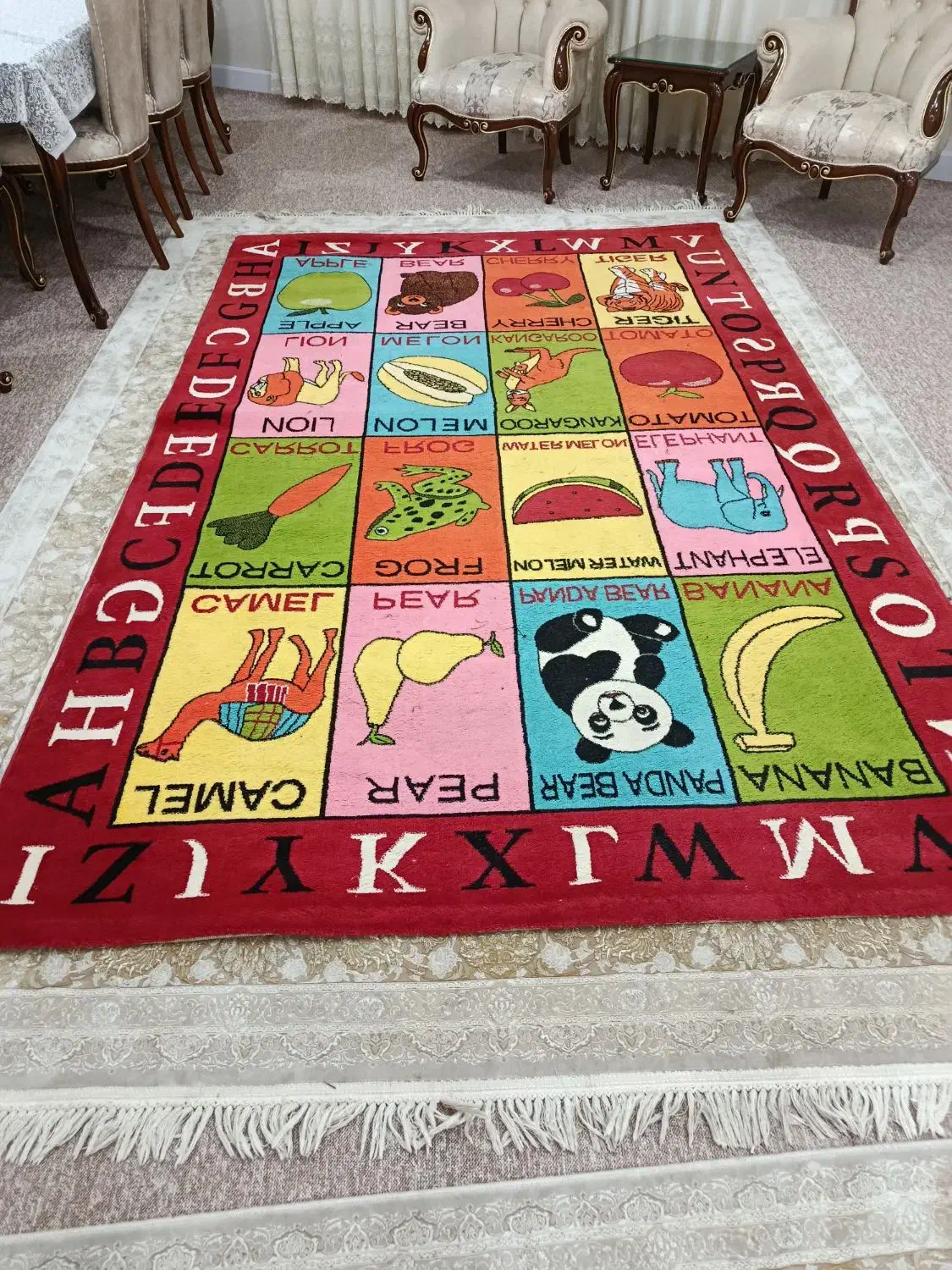 گلیم فرش بچه گانه 6متری|فرش|امیدیه, |دیوار