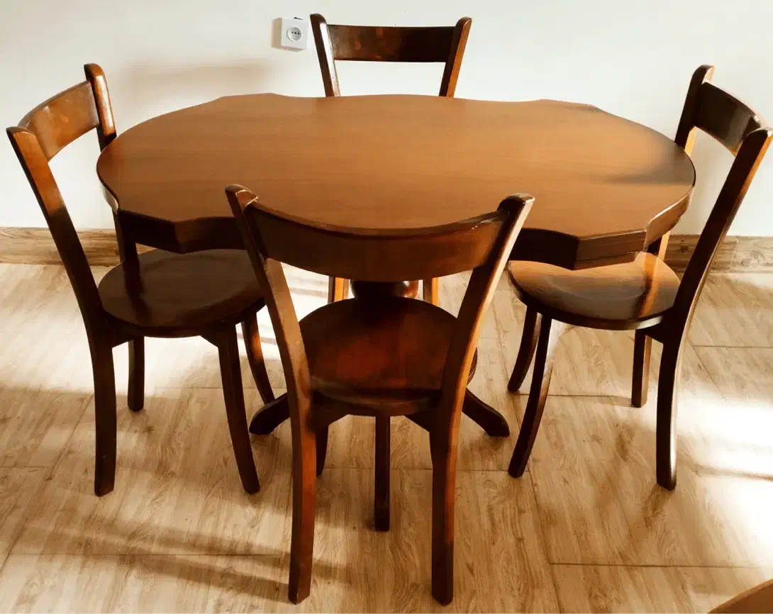 میز ناهارخوری ۴ نفره تمام چوب راش|میز و صندلی غذاخوری|گرگان, |دیوار