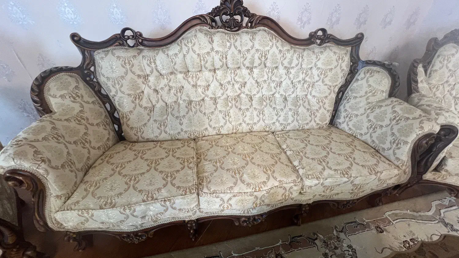 فروش فوری مبلمان استیل ۹ نفره در حد نو|مبلمان خانگی و میز عسلی|تنکابن, |دیوار