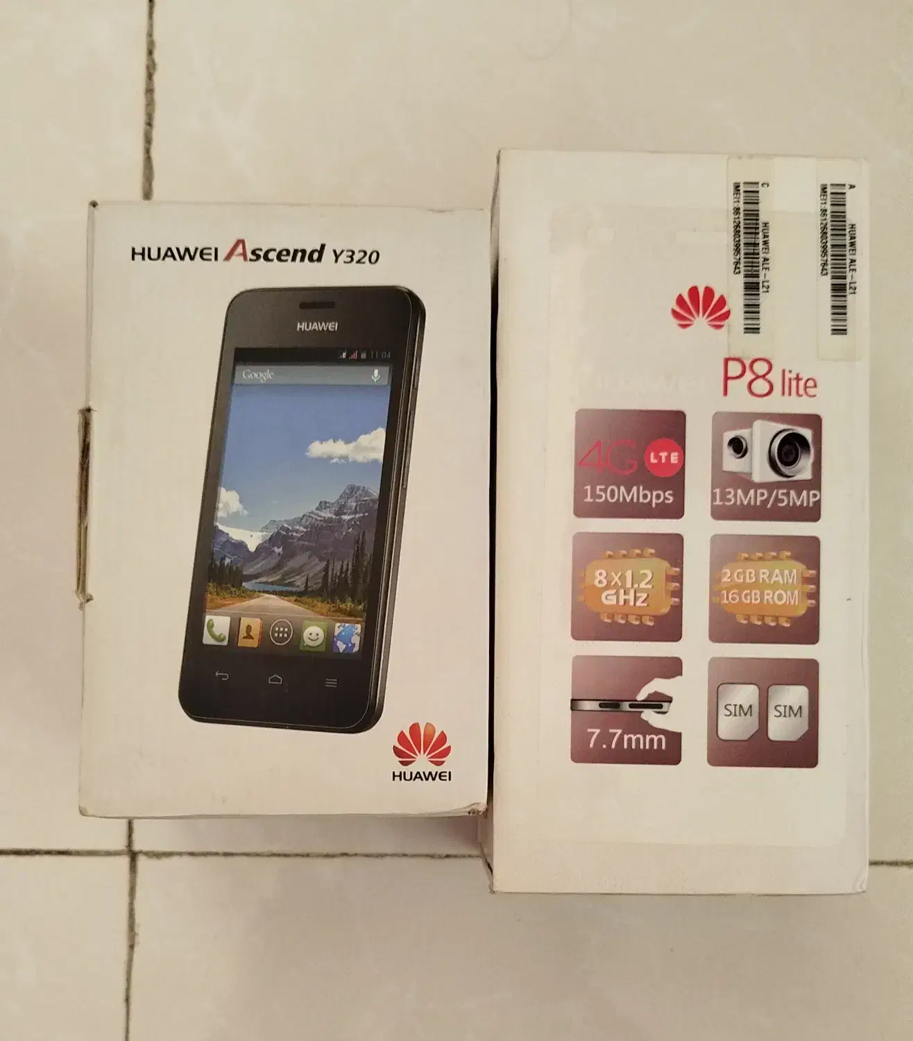 دو عدد گوشی هواوی (p8 lite و y320 u30)|موبایل|پردیس, فاز ۱|دیوار