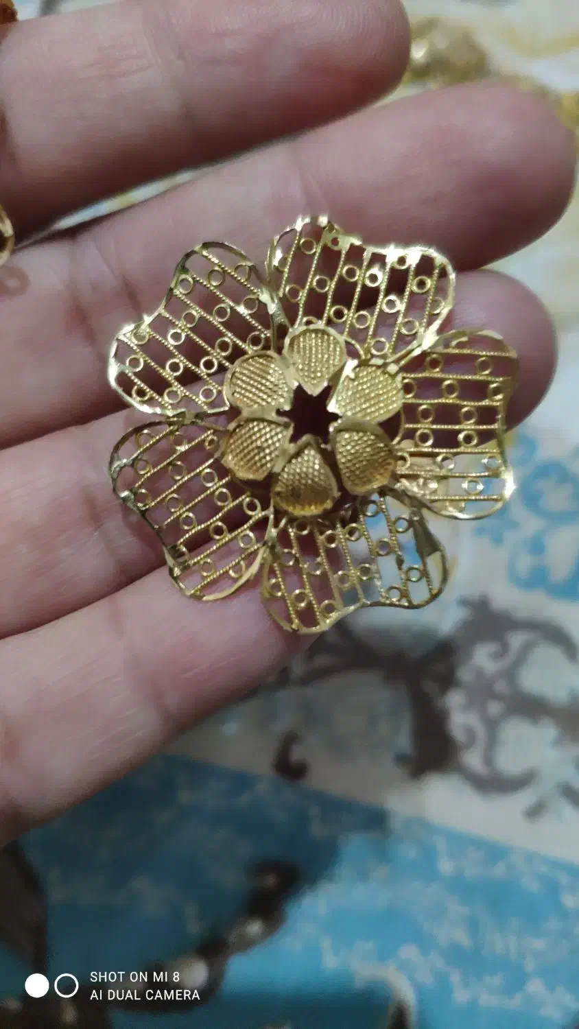 انگشتر گل بزرگ طلا|جواهرات|برازجان, |دیوار