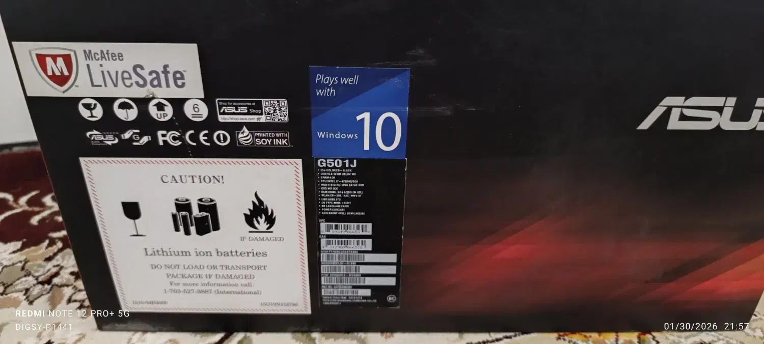 لپتاپ G501J|رایانه همراه|اراک, |دیوار