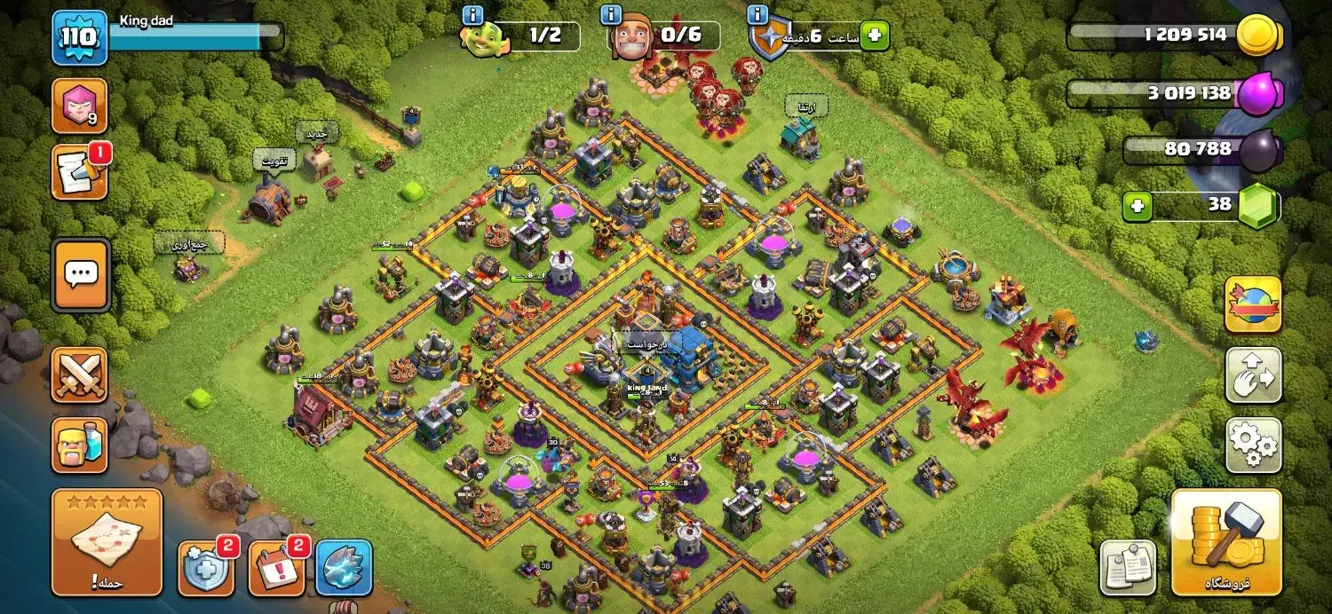 اکانت کلش لول 110 تان 12|کنسول، بازی ویدئویی و آنلاین|رودسر, |دیوار