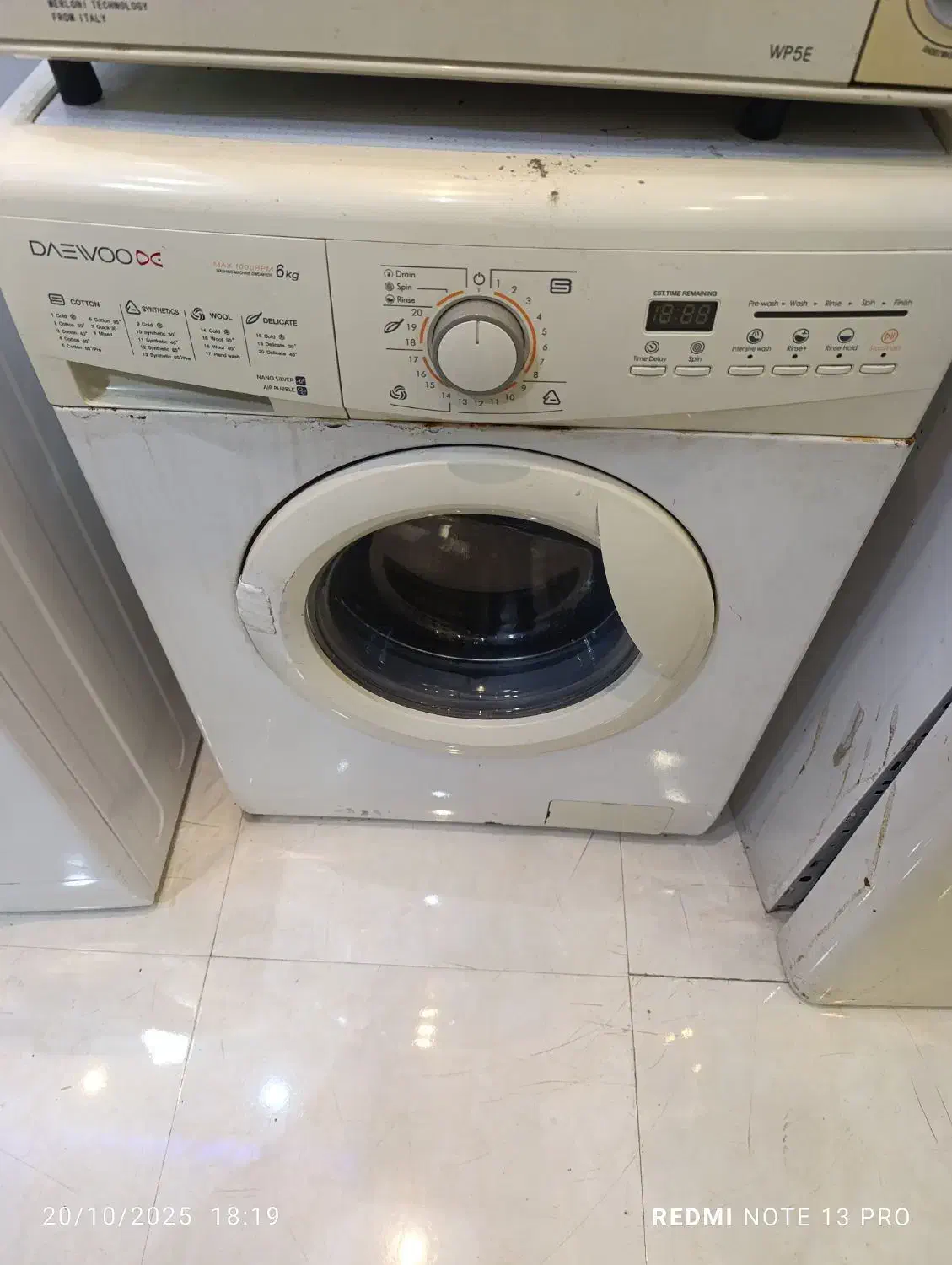 فروش لباسشویی 6 کیلویی دوو|ماشین لباسشویی و خشککن لباس|کیش, |دیوار