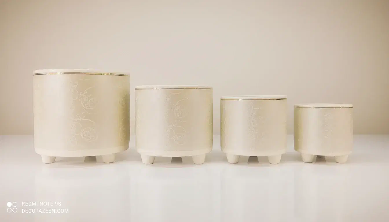 گلدان سرامیکی لوکس مدل سلطنتی پایه دار|گل و گیاه طبیعی|تهران, افسریه جنوبی|دیوار