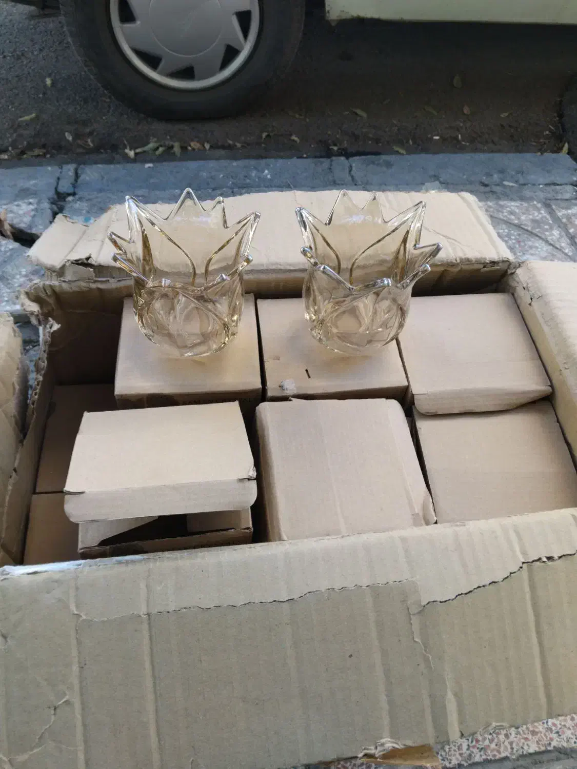 لاله لوستر شیشه لوستر|لوستر و چراغ آویز|مشکین‌دشت, |دیوار