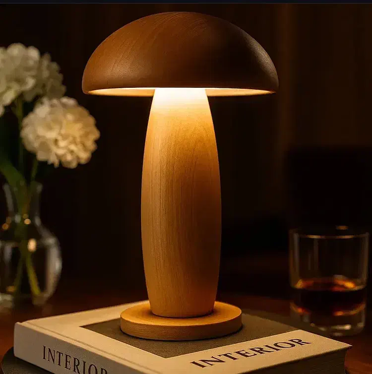 آباژور های تمام لمسی و شارژی چوب گردو|چراغ خواب و آباژور|مشهد, دانشجو|دیوار