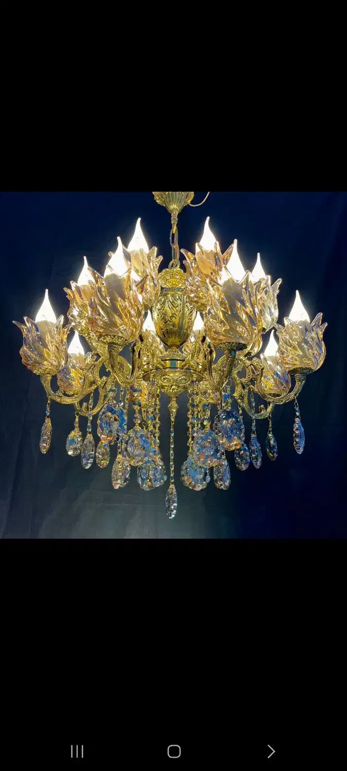 لوسترنگین لوستربرنج.۹+۷تعدادشعله برنجی‌BN light246|لوستر و چراغ آویز|تهران, نعمت‌آباد|دیوار