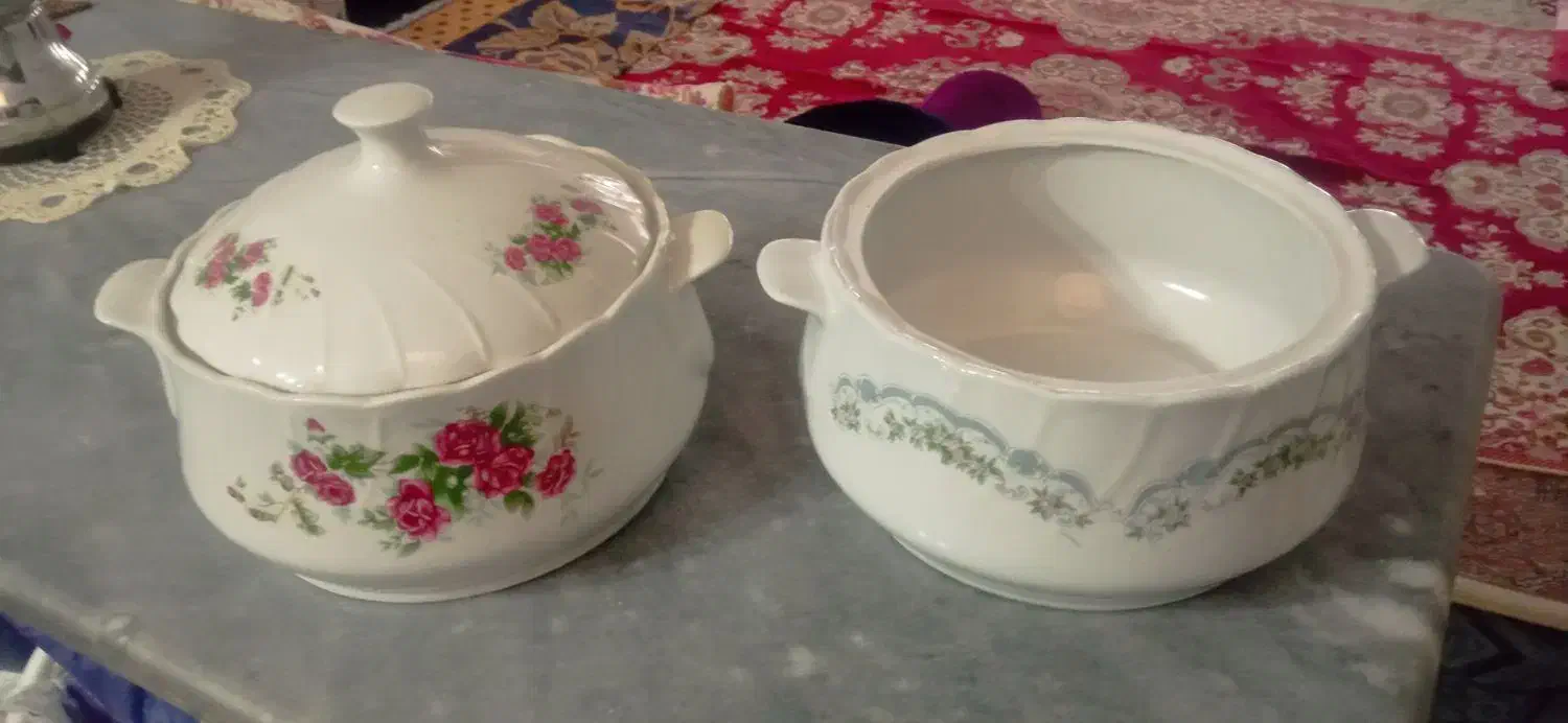 دو عدد سوپ خوری چینی|ظروف سرو و پذیرایی|خوی, |دیوار