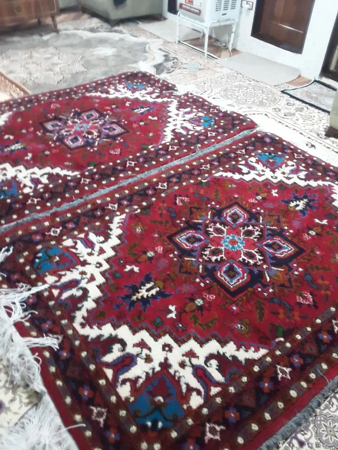 یک جفت فرش طبیعی حریز تاجری|فرش|اردبیل, |دیوار