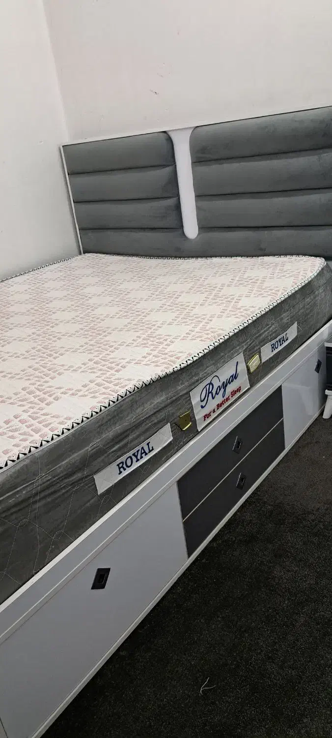 تخت خواب دونفره با تشک طبی|تخت و سرویس خواب|شوش, |دیوار