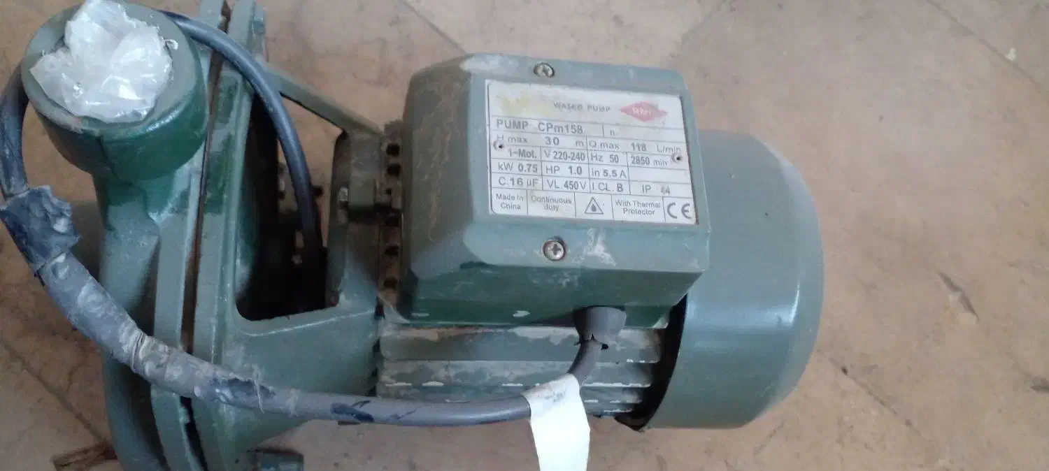 پمپ یک اسب پروانه بشقابی|سایر لوازم برقی|خمینی‌شهر, |دیوار