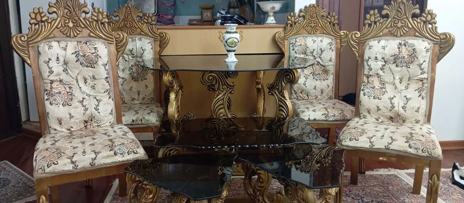 میز غذاخوری همراه با میز عسلی|میز و صندلی غذاخوری|اردبیل, |دیوار