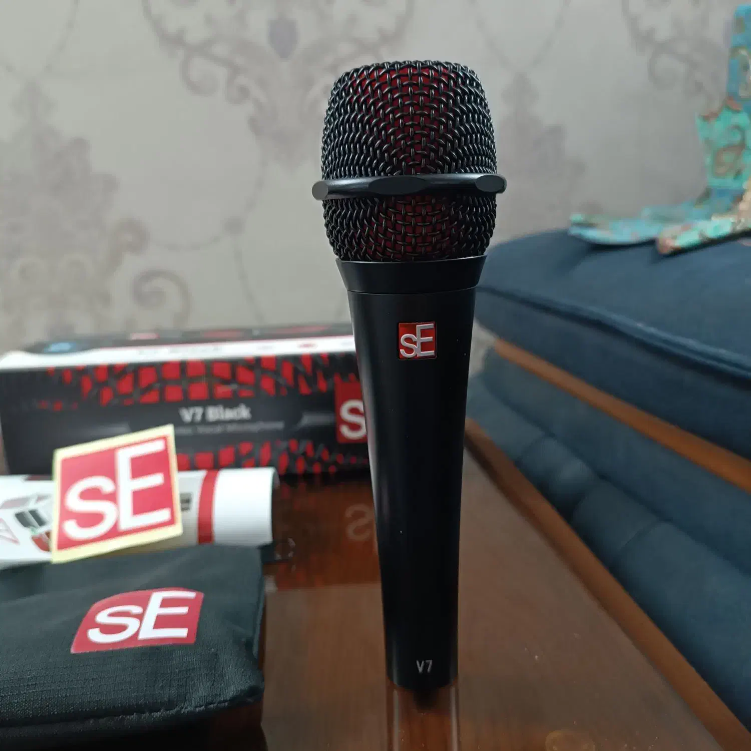 میکروفن se مدل v7 black|سیستم صوتی خانگی|سمنان, |دیوار