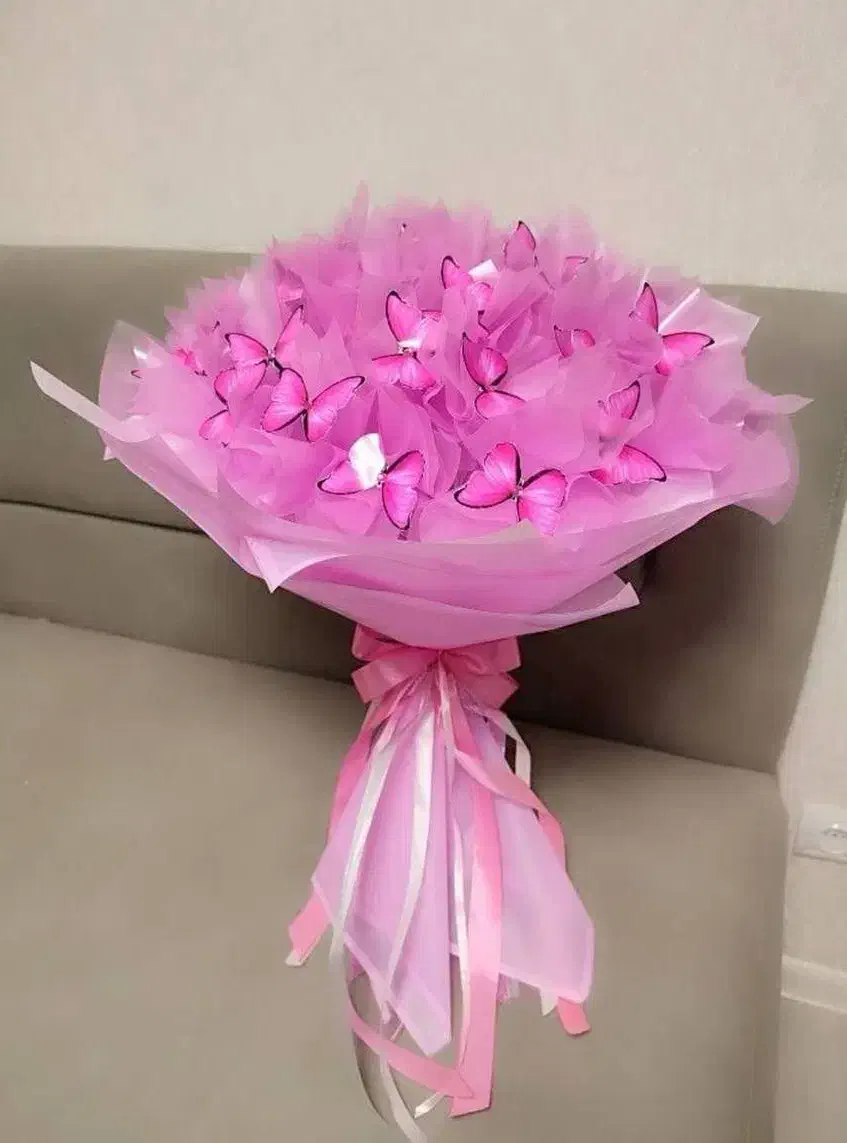 دسته گل پروانه ای|گل مصنوعی|دوگنبدان, |دیوار