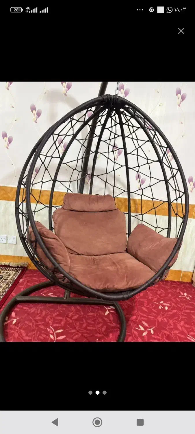 صندلی میز آرایش دخترانه تاب آویز|صندلی و نیمکت|امیدیه, |دیوار