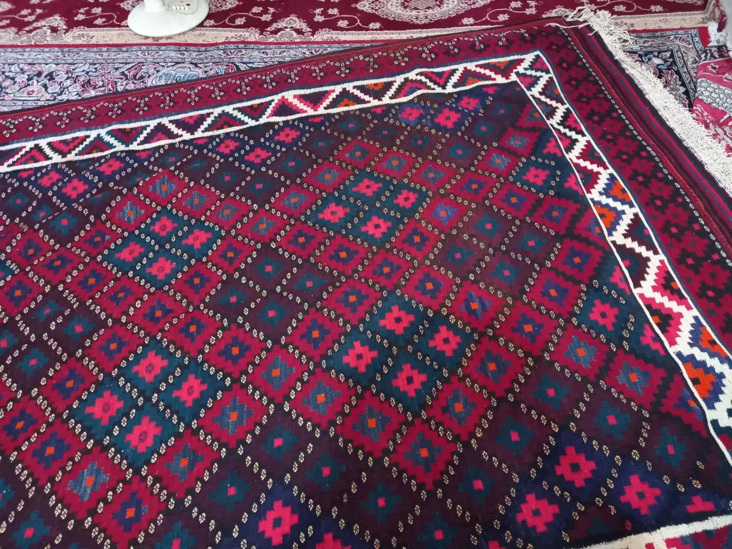 گلیم دستباف استفاده نشده|گلیم، جاجیم، گبه|جیرفت, |دیوار