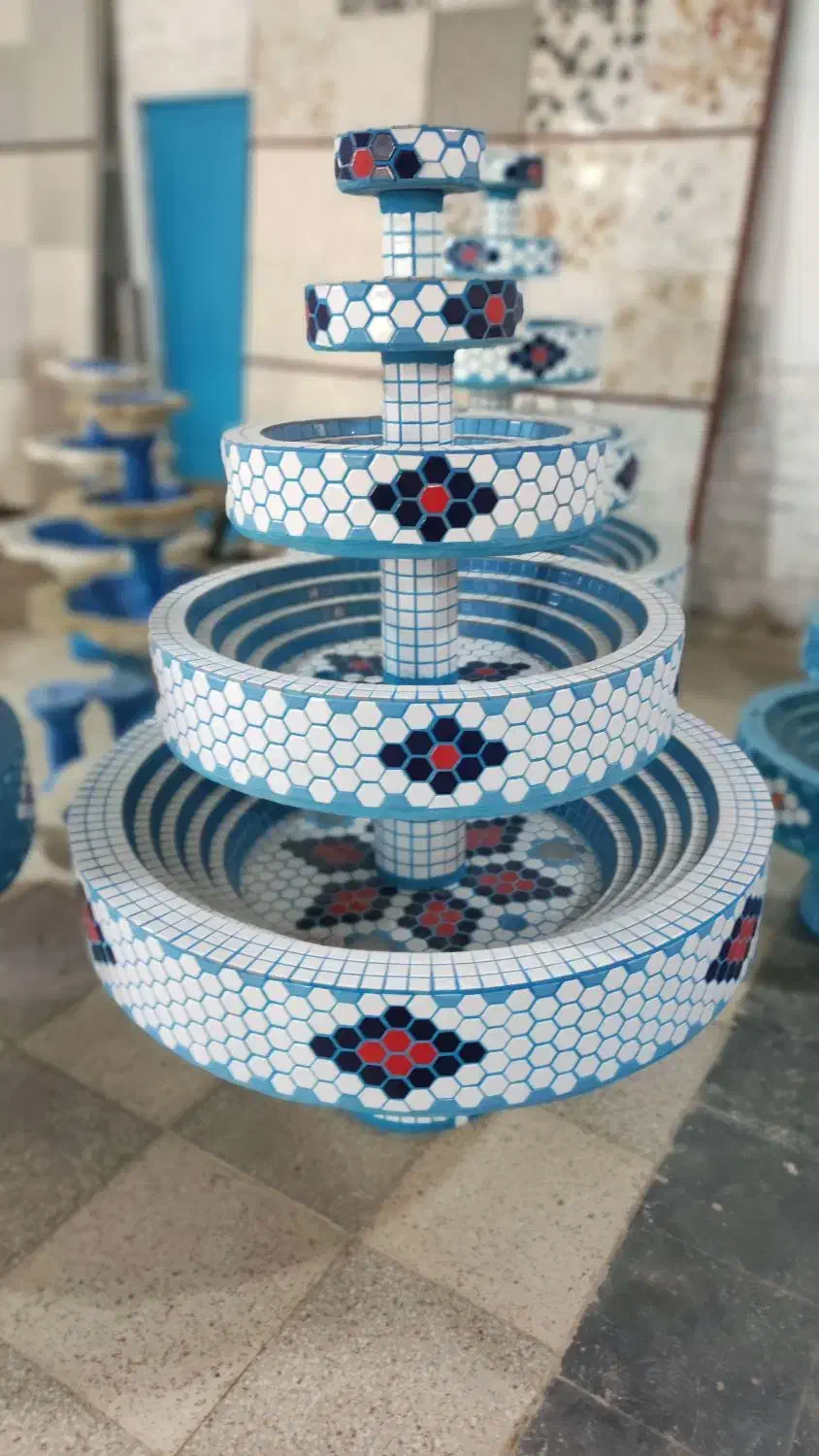 انواع ابنما طبقاتی سیمانی طرح سنگ و سرامیکی حوضچه|مصالح و تجهیزات ساختمان|کاشان, شهرک ۲۲ بهمن|دیوار