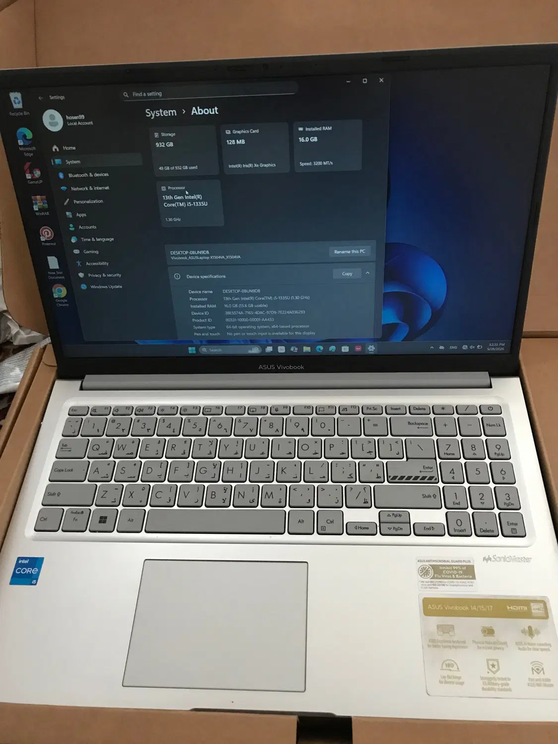 asus vivobook x1504va|رایانه همراه|دزفول, |دیوار